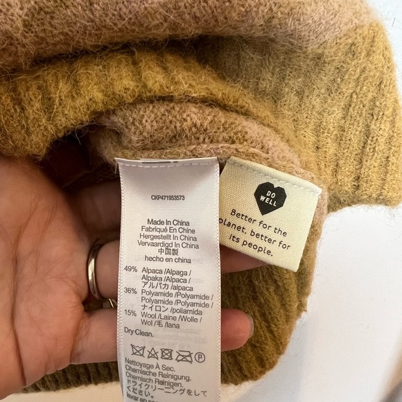 Madewell Otis Space Dye Striped Alpaca Blend Sweater - Picture 6 of 8